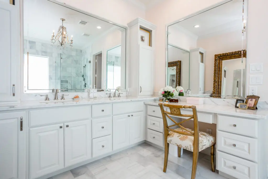 Sitting pretty: Preparing for the day should be a pleasant experience.