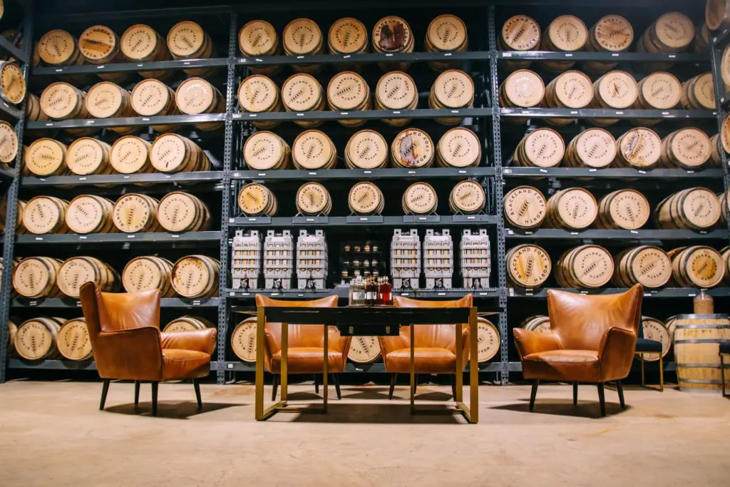 Blackland Distillery's current barrel room situation.