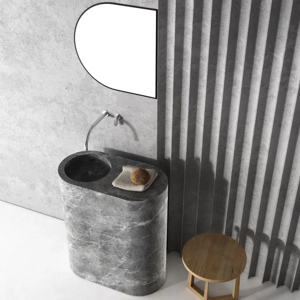 The JP Column basin, designed by John Pawson by COCOON, is a work of art for the bathroom.