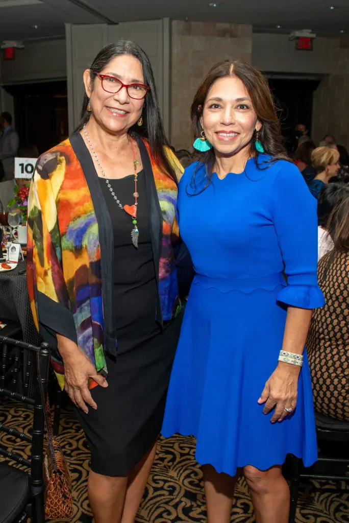 Gracie Saenz, Laura Jaramillo at the El Centro de Corazón luncheon, held at Hotel ZaZa-Medical Center. (Photo by Jacob Power)