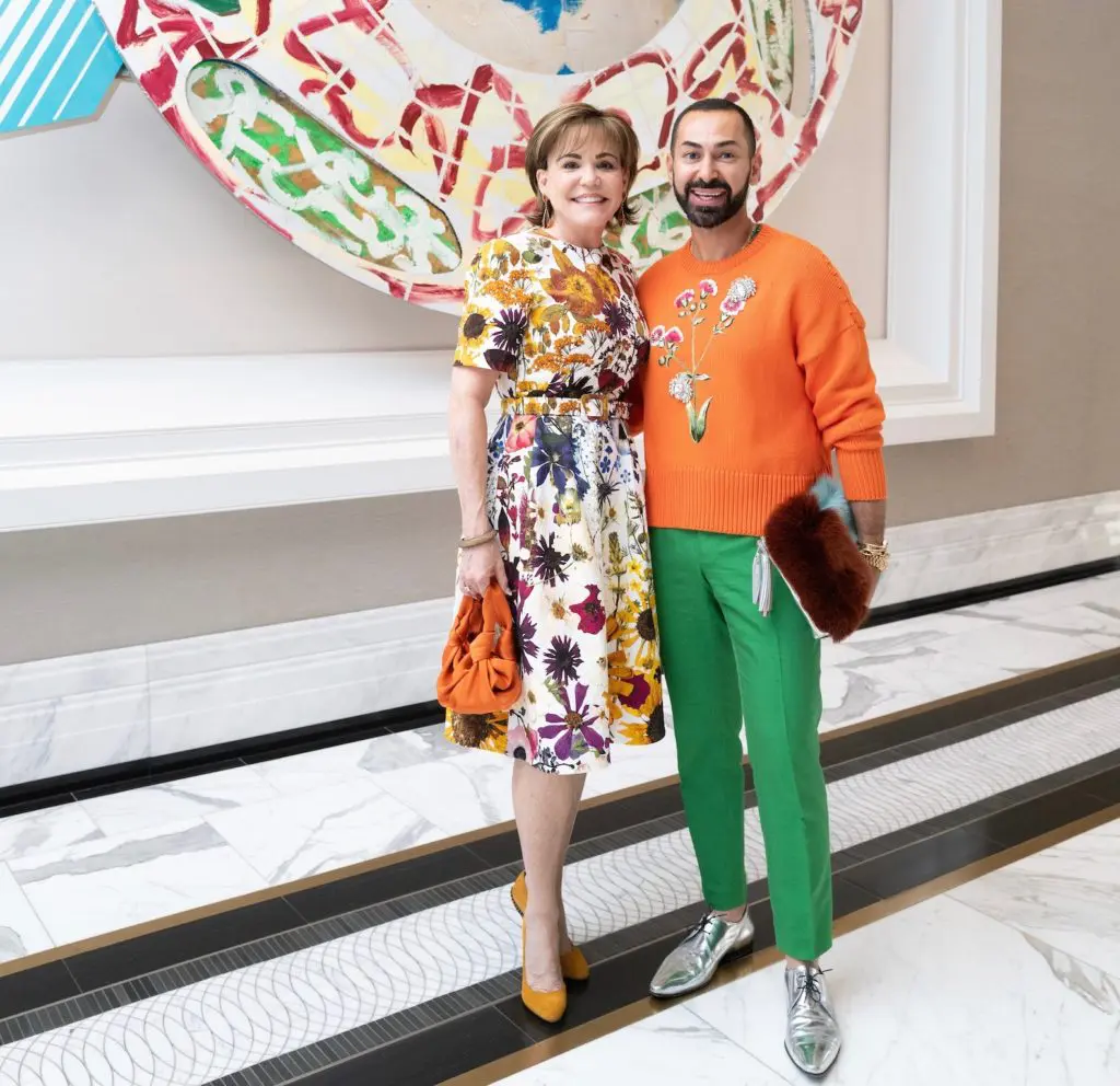 Hallie Vanderhider, Fady Armanious at the Tootsies Oscar de la Renta presentation at The Post Oak Hotel. (Photo by Daniel Ortiz)