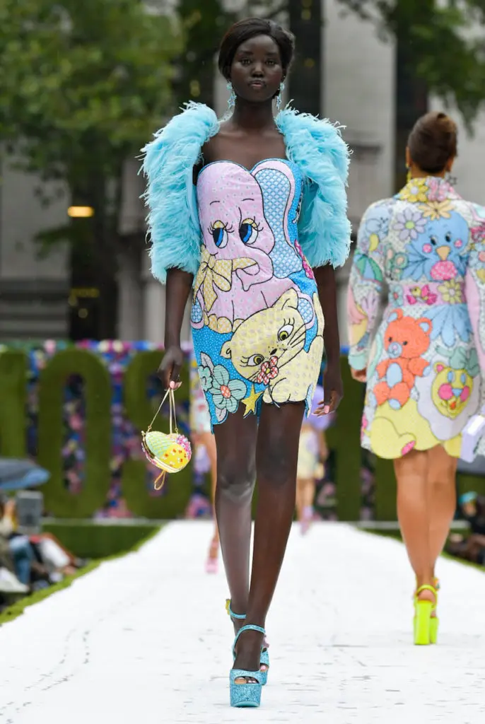 Rainy Runway, Bright Clothes and A-List Celebs — Moschino's Risky