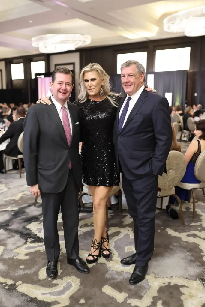 Jeff Smith, Courtney Hopson, Neal Hamil at the PetSet Fierce & Fabulous Soirée at the Post Oak Hotel. (Photo by Quy Tran)