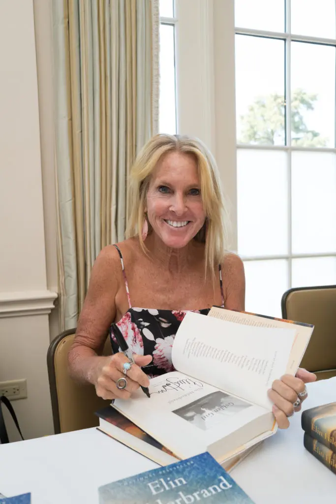 Best selling author and keynote speaker Elin Hilderbrand at the American Cancer Society inaugural 'Tickled Pink' luncheon, held at River Oaks Country Club.
