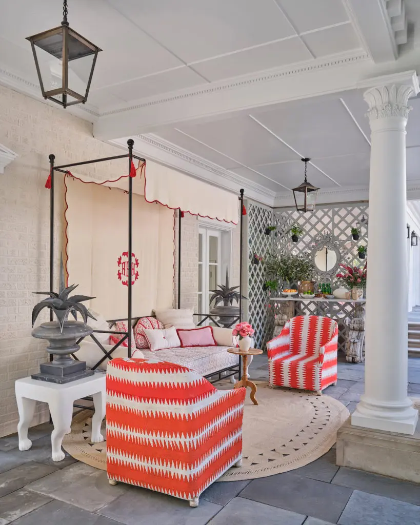 A sophisticated outdoor terrace and pool deck by Robin Henry Studio (Photo by Stephen Karlisch)