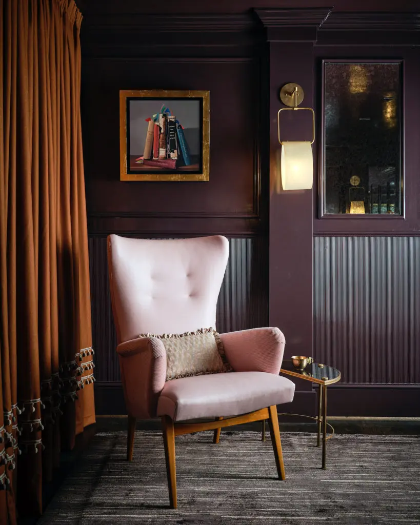 A feminine lounge by Liz MacPhail Interiors. (Photo by Stephen Karlisch)