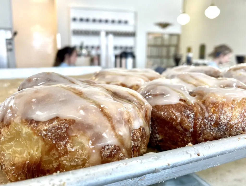 A tray of fresh honey glazed cronuts at Parlor Doughnuts Lake Worth location - the company's first in Texas. Photo by Courtney Dabney.