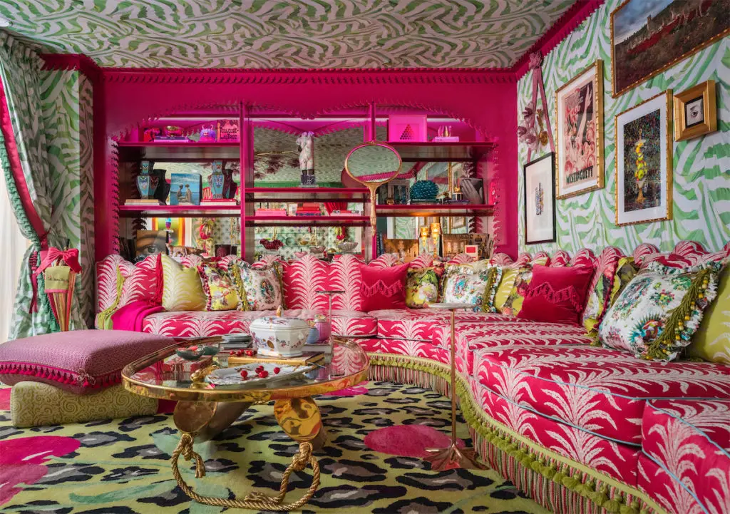 A spectacular media room by Creative Tonic Design by Courtnay Tartt (Photo by Stephen Karlisch)