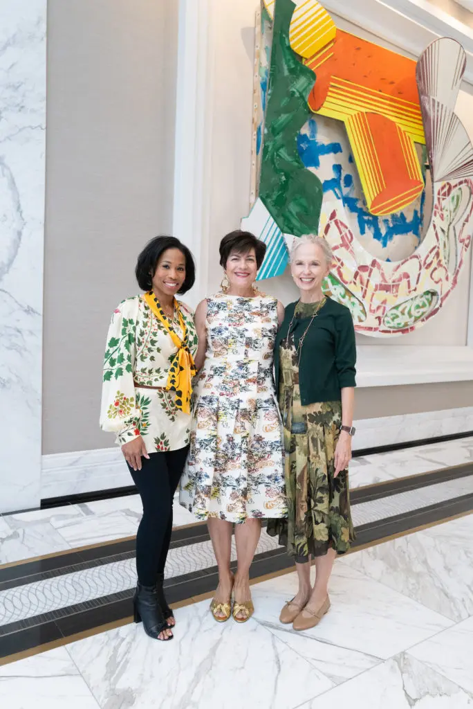 Roslyn Bazzelle Mitchell, Ellie Francisco, Susan Sarofim at the Tootsies Oscar de la Renta presentation at The Post Oak Hotel. (Photo by Daniel Ortiz)