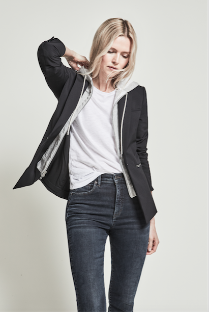 Veronica Beard Classic Dickey Jacket with 
 detachable hoodie insert. (Photo courtesy of Veronica Beard)