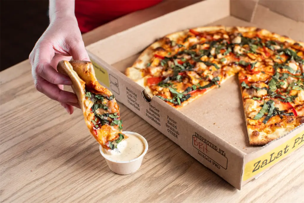 Zalat Slices is the first Zalat outpost to only serve pizza by the slice. (Photo by Kathy Tran)