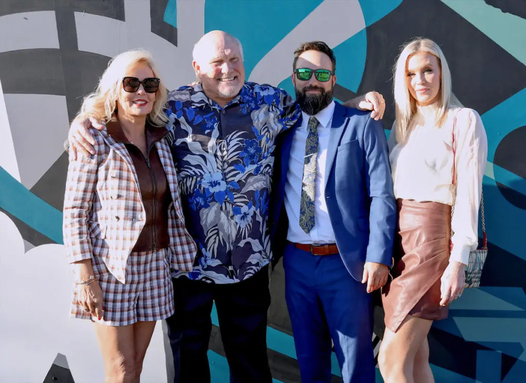 Tammy Bradshaw, Terry Bradshaw, Noah Hester, and Lacey Hester (Photo by Rick Kern/Getty Images for PXG)