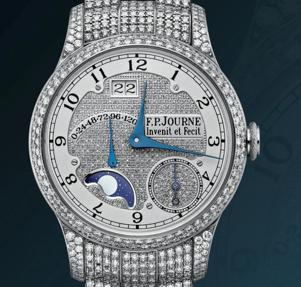 Diamonds are a man's best friend in the F.P. Journe watch from the joaillerie collection.