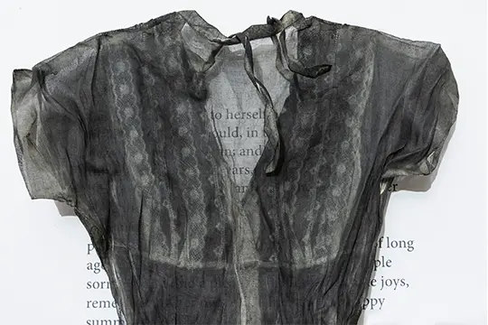 Linda Ridgway's "Herself" includes an ink printed dress. (Courtesy)