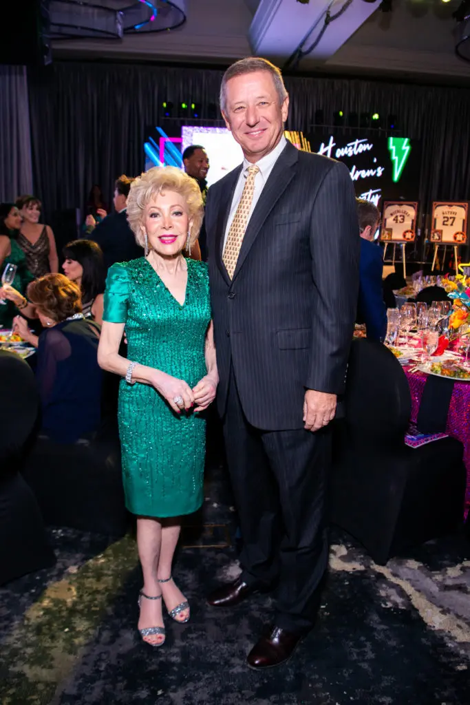 Margaret Alkek Williams, David Wuthrich at the Houston Children's Charity Gala at The Post Oak Hotel with special guest, Cyndi Lauper. (Photo by Michelle Watson, CatchlightGroup.com)