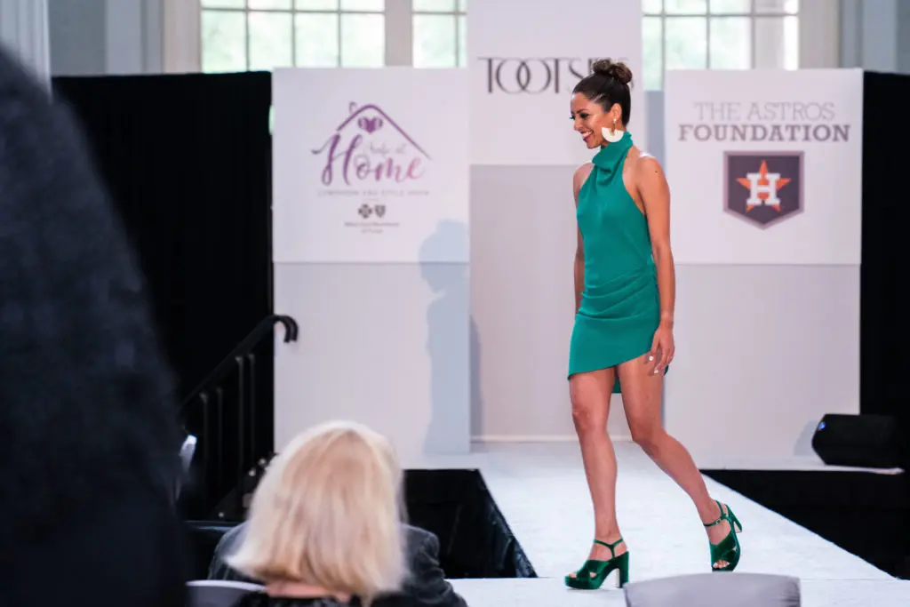 Claudia Meyer, the wife of Astros assistant athletic trainer Lee Meyer, took a turn on the runway.