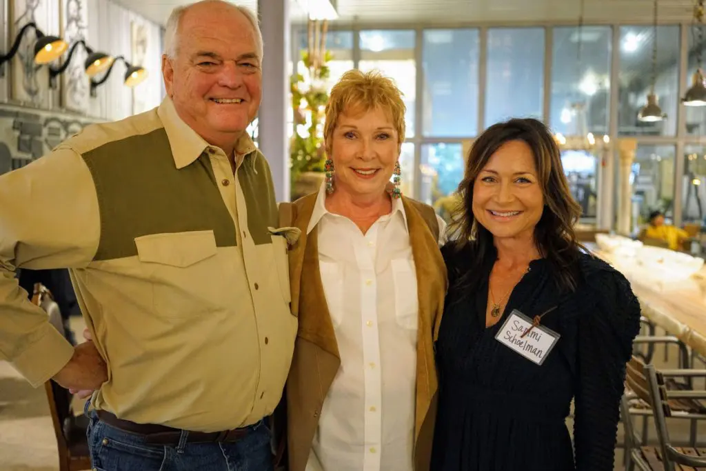 Rory Johnston, Virginia Doyle, Sammi Schoelman at the Habitat for Horses fundraiser at Market Hall in Round Top. (Photo by Vivian Arcidiacono)