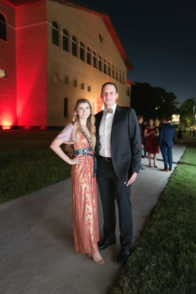 Kayli Yentzen, Chandler Johnson at the Gerald D. Hines College of Architecture and Design 75th anniversary gala (Photo by Daniel Ortiz)