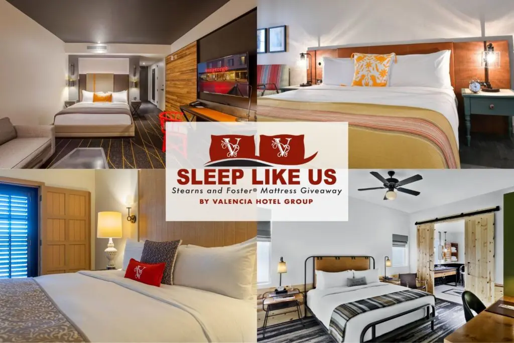 "Sleep Like Us" with The Valencia Hotel Group and enter to win a luxurious king sized mattress. 