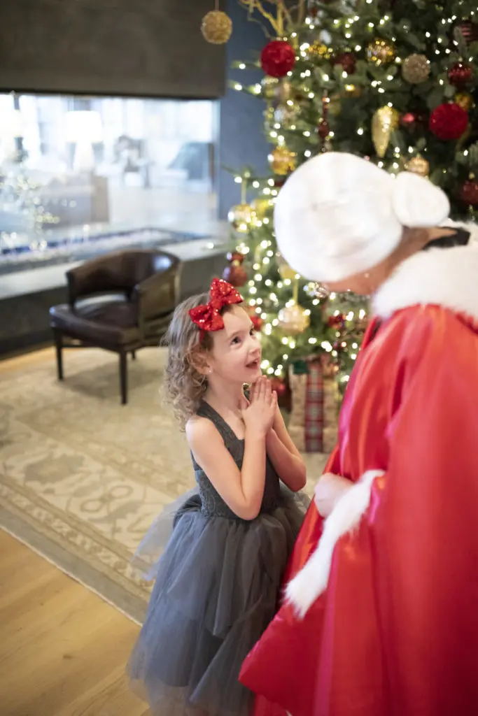 Meet Santa during your stay at the stunning resort.