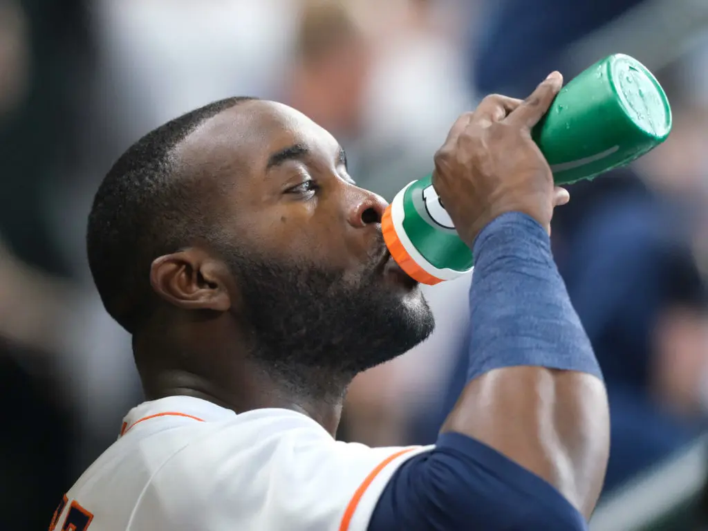 When you hit baseballs as far as Yordan Alvarez does, you need to refuel. (Photo by F. Carter Smith)