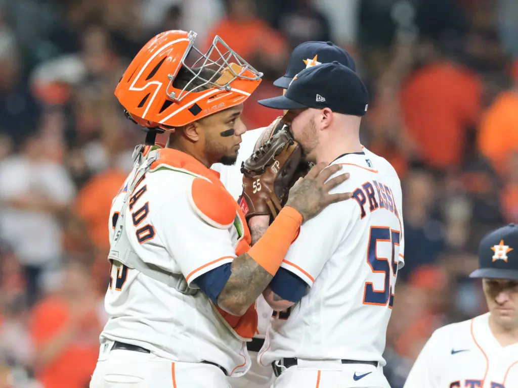 Veteran catcher Martin Maldonado is the secret weapon of this Astros pitching staff. (Photo by F. Carter Smith) 