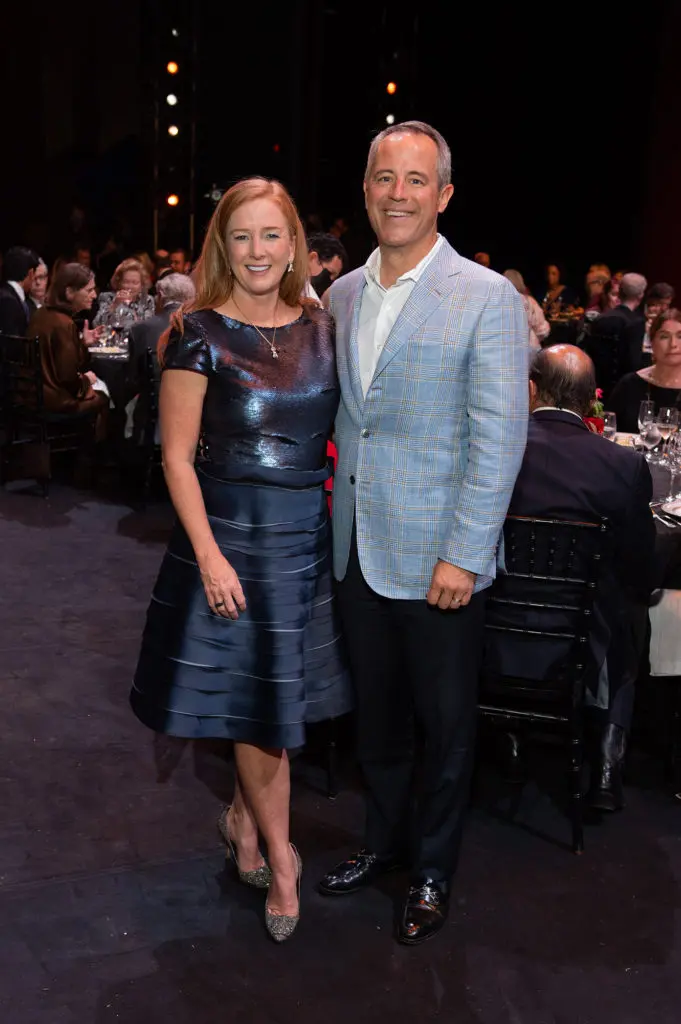 Allison & Troy Thacker at the Margaret Alkek Williams 'Jubilee of Dance' on-stage dinner.  (Photo by Wilson Parish)