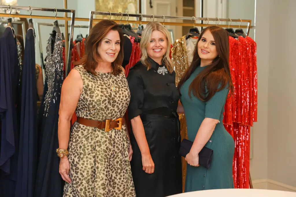 Cherie Flores, Jenny Packham, Meredith Flores at the Neiman Marcus Jenny Packham cocktail reception.