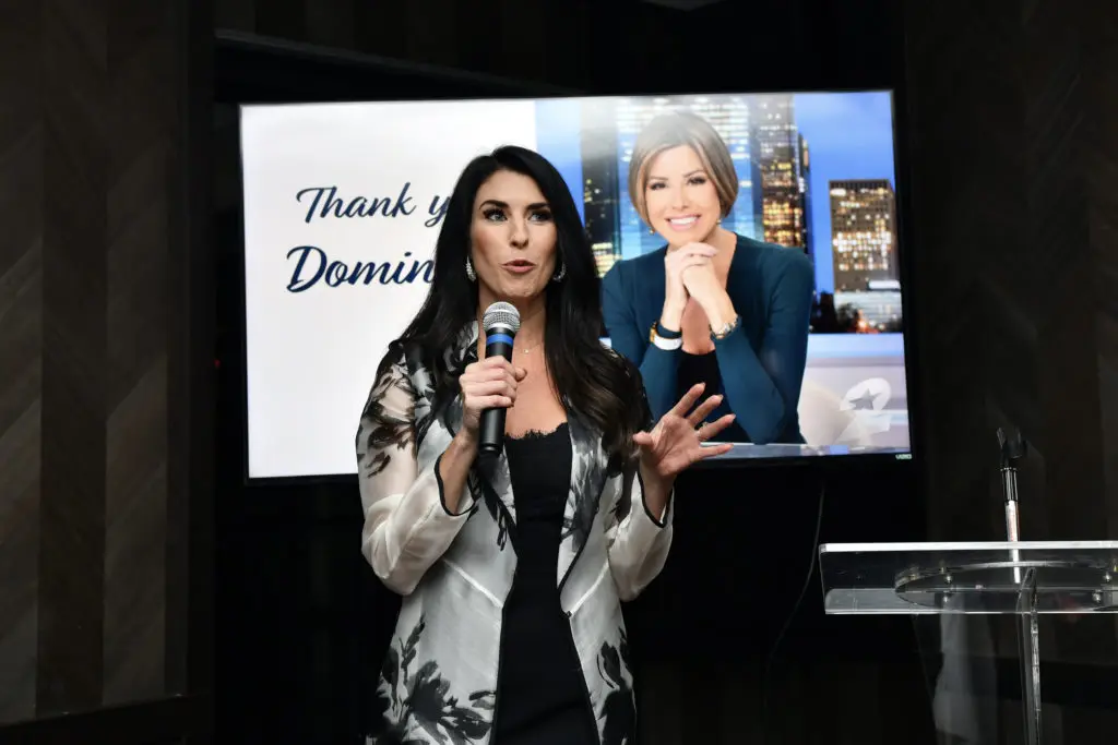 KRPC Channel 2 news anchor Christine Noël at the Dominique Sachse departure party hosted by Steak 48.