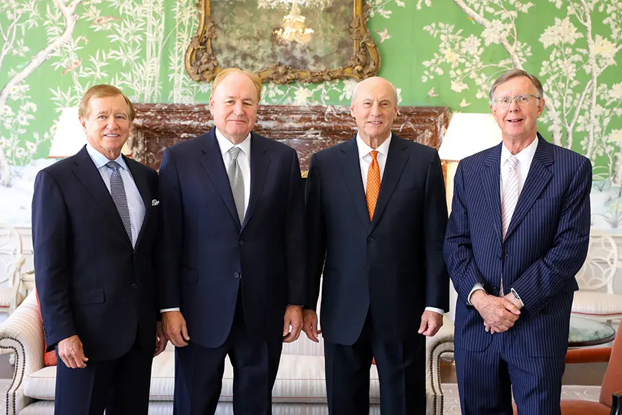 The Men of Distinction luncheon follows all the rules for a successful event. Here the 2021 honorees Jesse Tutor, Gary Petersen, Scotty Arnoldy, Dr. Kent Osborne (Photo by Priscilla Dickson)
