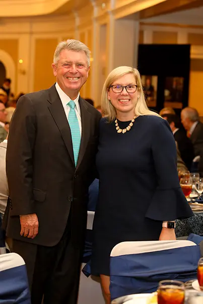 Joe Cleary, Dr. Amy Hair at the 14th annual Men of Distinction luncheon. (Photo by Priscilla Dickson)