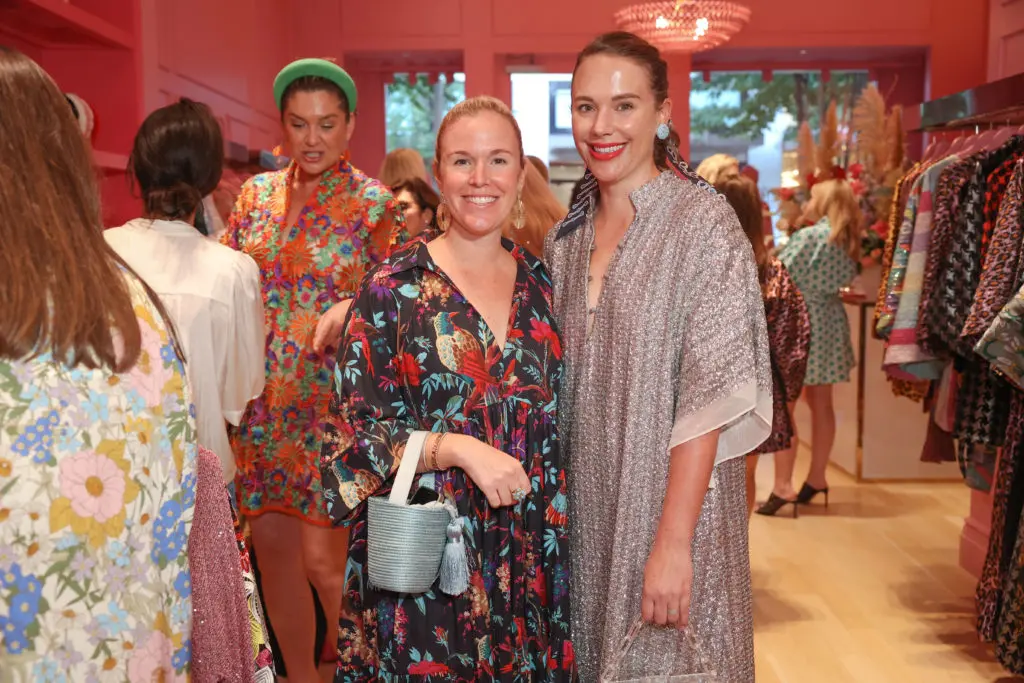 Julie Gimlett, Hallie Henley-Sims at the boutique opening in River Oaks District. (Photo by Johnny Than)