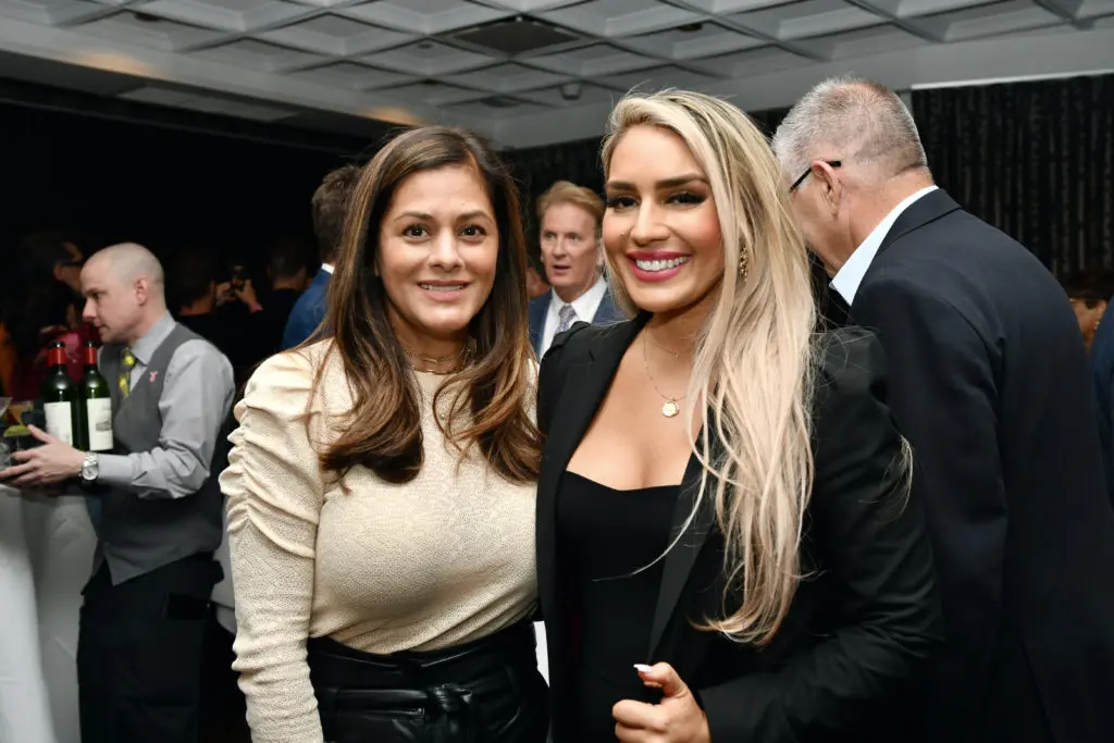 Katherine Orellana Ross, Natalia Egan at the Dominique Sachse departure party, hosted by Steak 48.