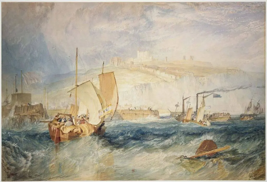 Dover Castle from the Sea, 1822. J. M. W. Turner.