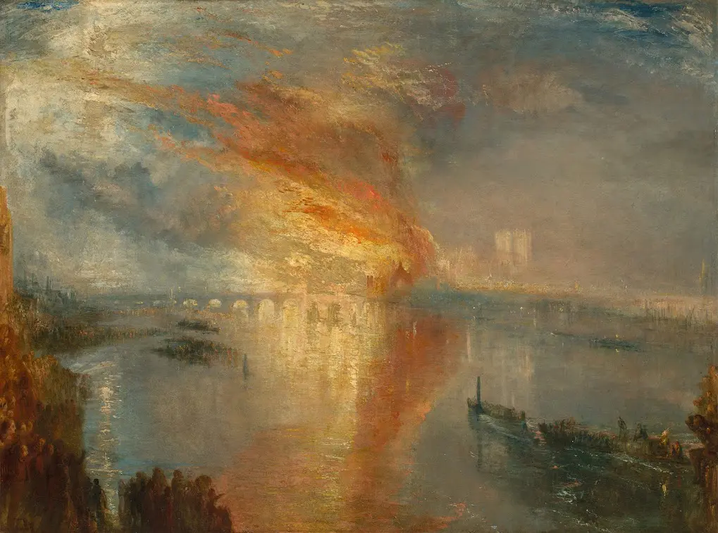 The Burning of the Houses of Lords and Commons 16 October, 1834. J. M. W. Turner
