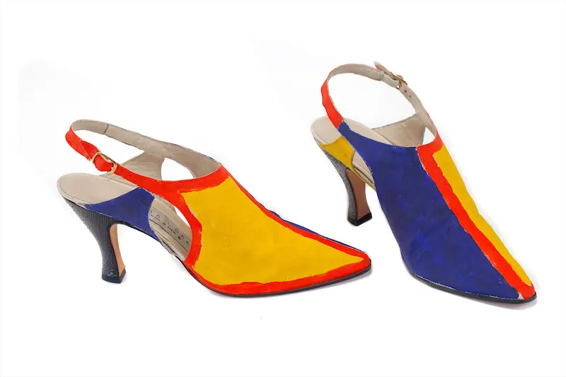 Manuel Piña (Spanish, 1944–1994) [designer], Alex Serna [painter]; Zapatos (Shoes), 1991. (Photo by David Serrano Pascual)
