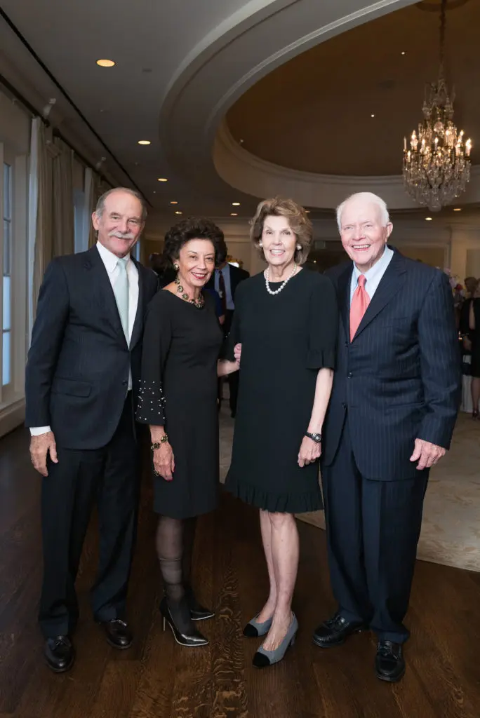Marty & Kathy Goossen, Lilly & Thurman Andress at the Houston Hospice Spirit Award Dinner. (Photo by Daniel Ortiz)