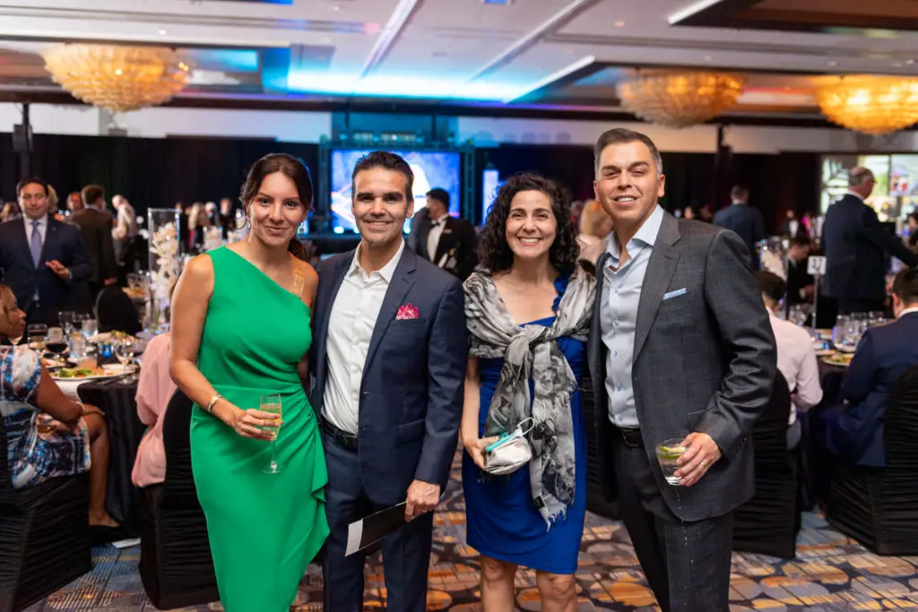 Miriam & Brian Zatarain, Tammy Orozco with Oniel Mendenhall at the Cristo Rey Jesuit gala  held at the Hilton Americas-Houston. (Photo by CatchLightGroup.com)