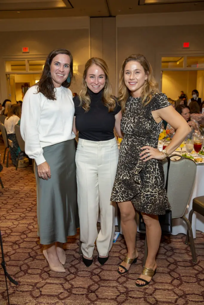 Molly LaFauci, Amy Doherty, Krystal Crane Thompson at the Arms Wide Adoption Services luncheon. (Photo by Jenny Antill Clifton)