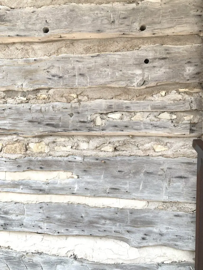 The time-honed patina of Moores Fort from 1831, in Rummel Square, was a site designer Mary Lambrakos visited to forge The Colors of Round Top for Benjamin Moore. 