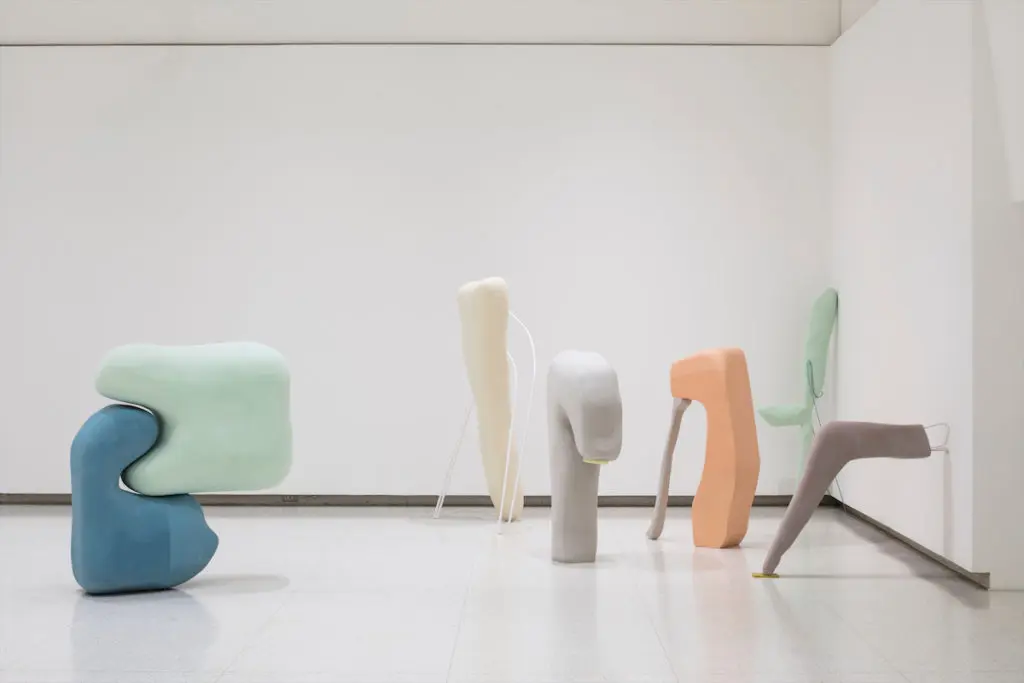 Nairy Baghramian "Sitzengebliebene" / "Stay Downers," 2017, at Walker Art Center, Minneapolis.  (photo by Timo Ohler)