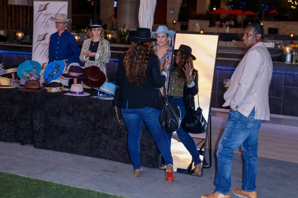 Toppped Hats was at the party with a selection of their custom designs.