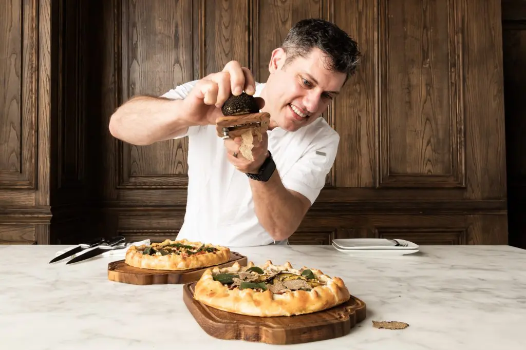 Chef Eric Dreyer crafted a Delicata Squash Crostada for the occasion. (Photo by Manny Rodriguez)