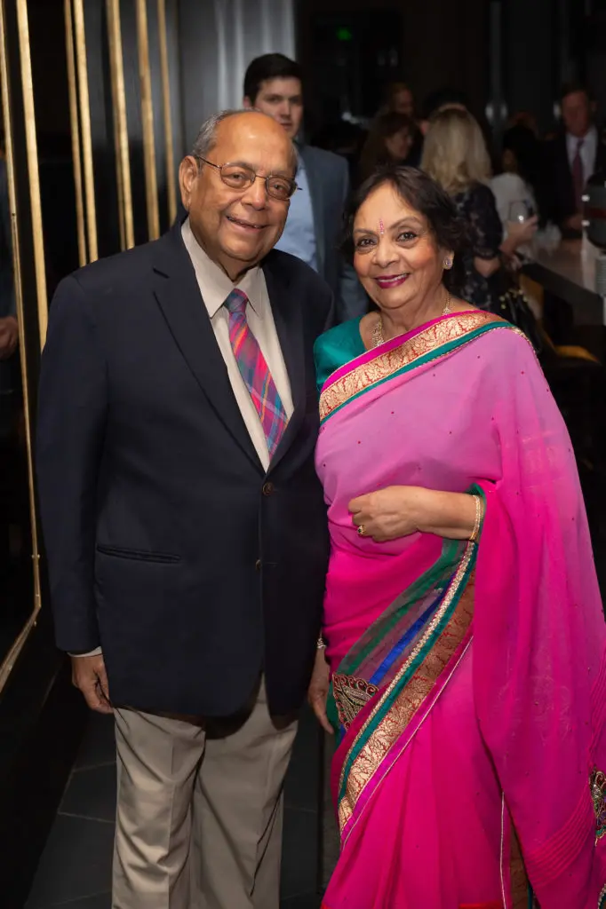 Nat and Leela Krishnamurthy at the AVDA annual dinner, held at Potente. (Photo by Wilson Parish)
