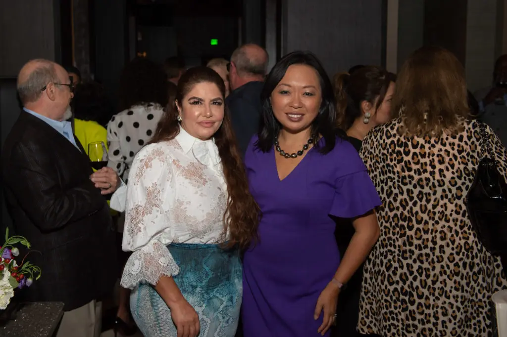 Irma Brindis, Maya Shay at the AVDA annual dinner, held at Potente. (Photo by Wilson Parish)