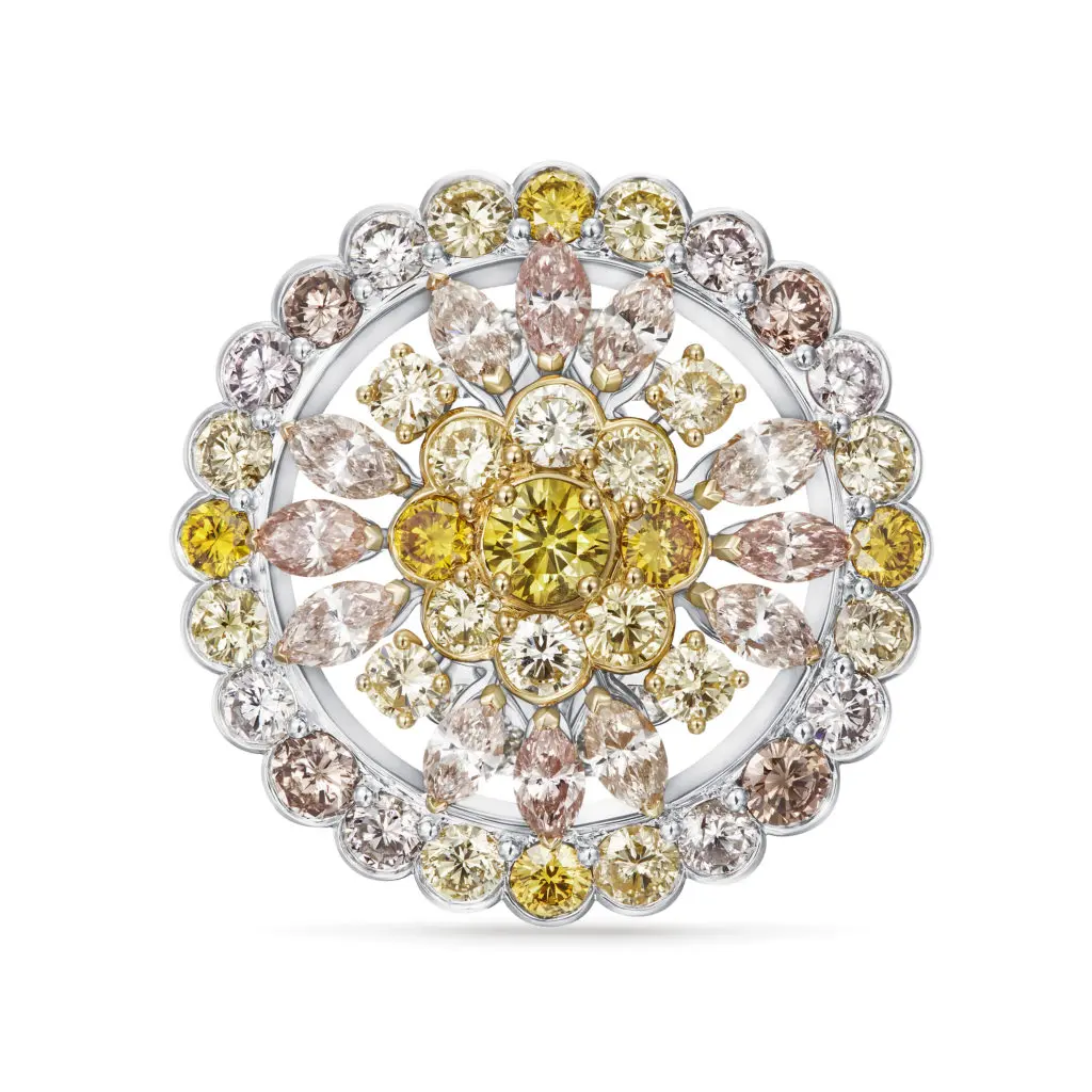 Radiance yellow medallion from De Beers Jewellers' Reflections of Nature collection. (Photo by Johnny Than)