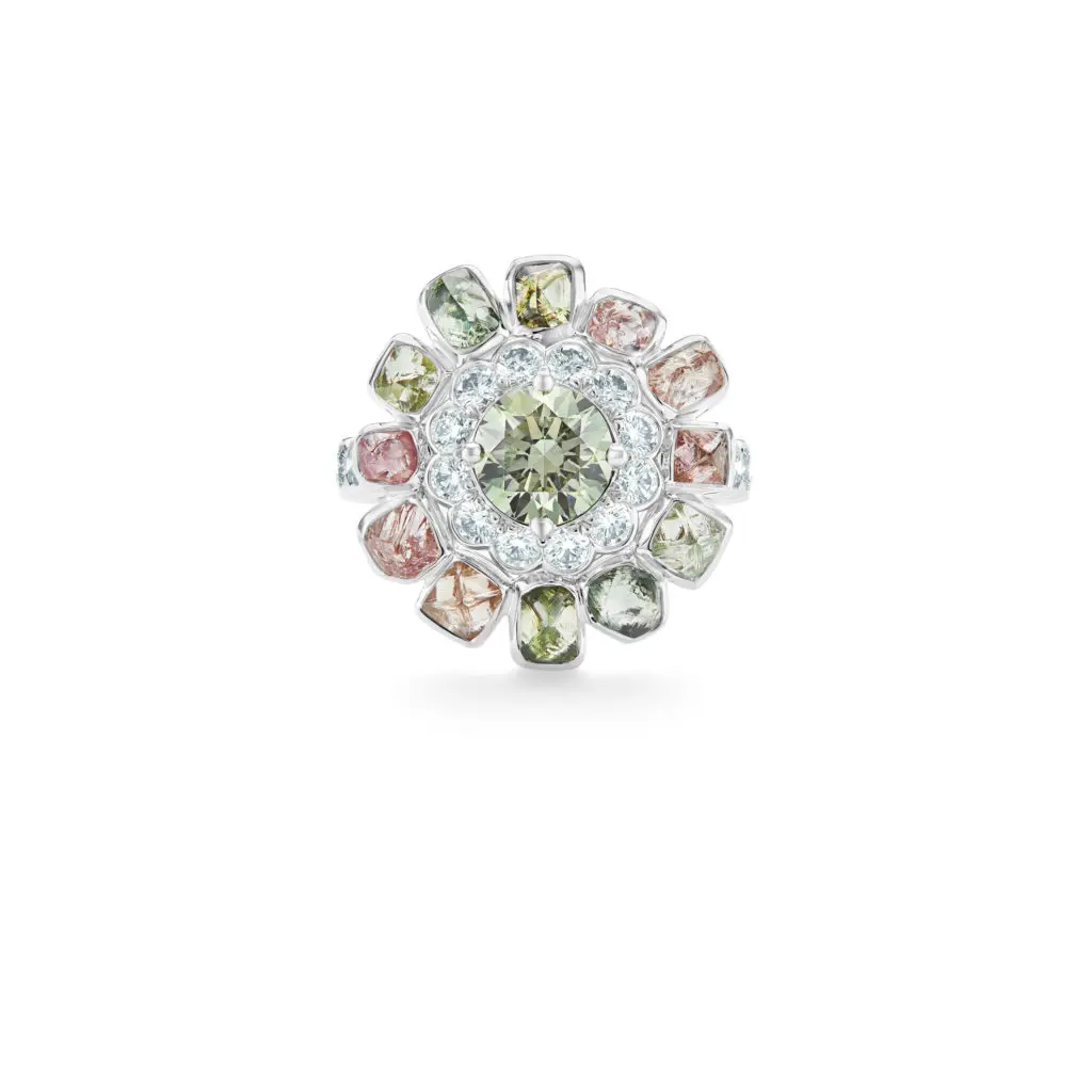 Okavango Grace ring from De Beers Jewellers' Reflections of Nature collection. (Photo by Johnny Than)