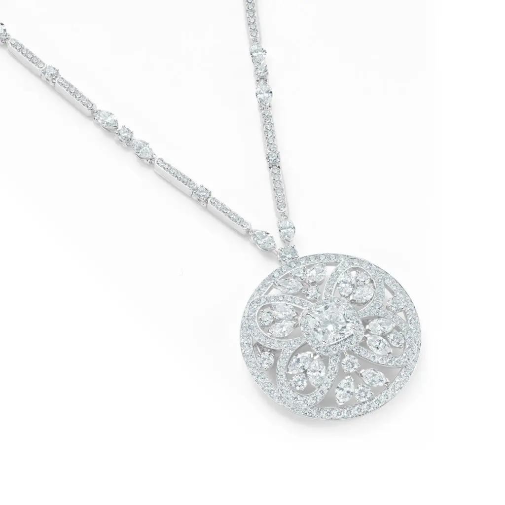 Ellesmere Treasure bow medallion from De Beers Jewellers' Reflections of Nature collection. (Photo by Johnny Than)