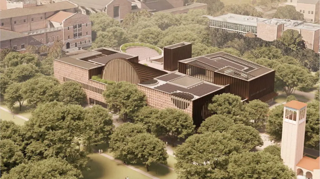 The Rice University Student Center which received half of the $100 million gift from the Moody Foundation. The remaining $50 million is committed for an endowment.