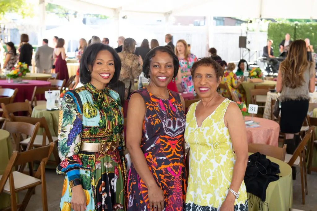 Roslyn Bazelle Mitchell, Genora Boykins, Sharon Owens at the Dress for Success 23rd annual October celebration. (Photo by Wilson Parish)